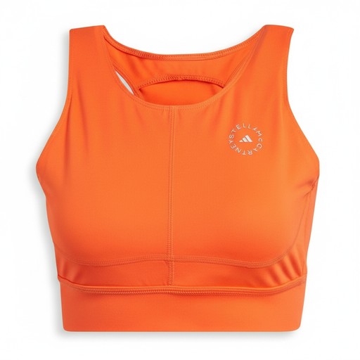Adidas Stellasport Cropped Sports Bra Orange, Women