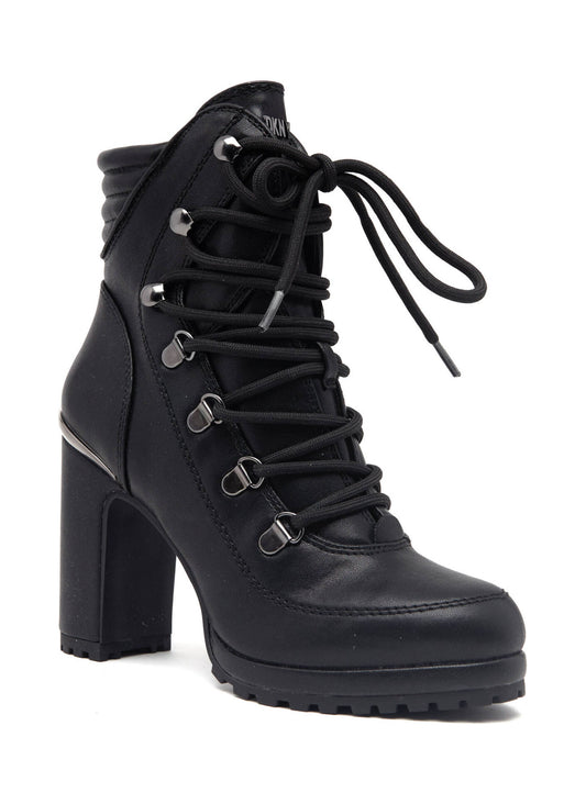 DKNY Lenni Lace Up Platform Shoes Black (K3279016BLK) Women