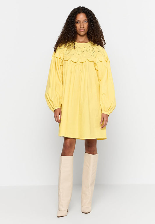 Stella Nova Embroidery Anglaise mini dress Yellow (ZZO2UVM31-E00) Women