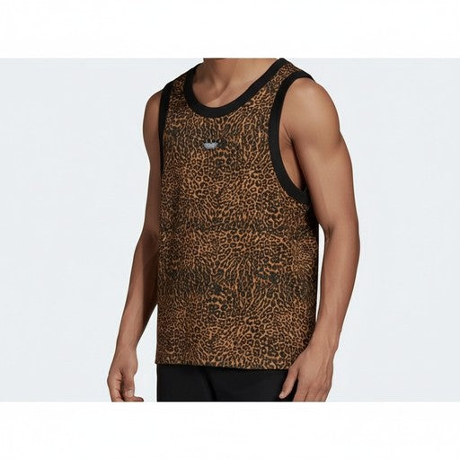 Adidas Leopard Print Tank Top Multicolour, Men
