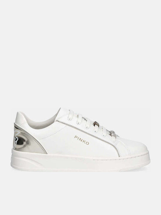 IRIS 01 - SNEAKER CALF LEATHER MILK/SILVER Women