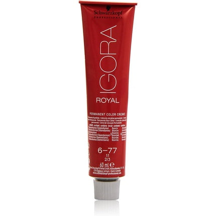 Schwarzkopf Professional Igora Royal Permanent Hair Colour Number 6-77 60ml