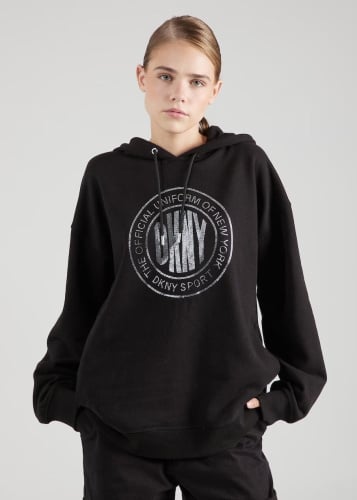 DKNY Rhinestone Medallion Sweatshirt Black (DP3T9443BBL) Women