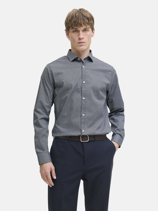 Jack & Jones Premium JPRBLABLACKPOOL STRETCH AOP LS SHIRT SN Navy Blazer (12284126-Navy Blazer) Men