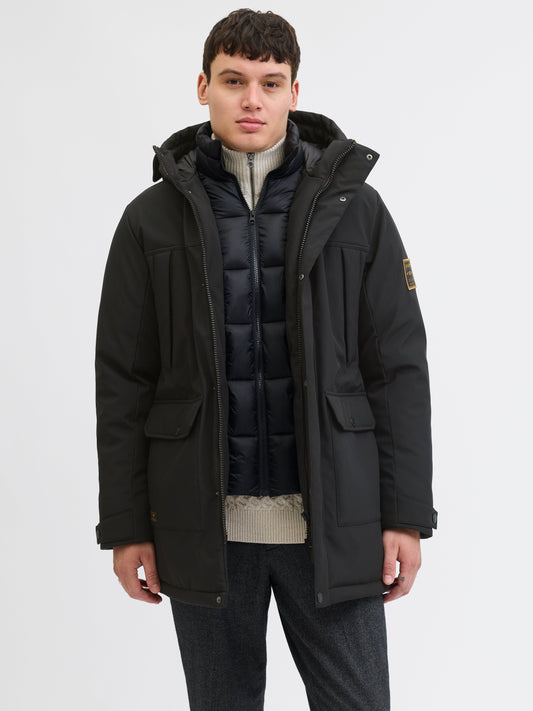 Jack & Jones JJFINN SOFTSHELL PARKA Black (12279243-Black) Men