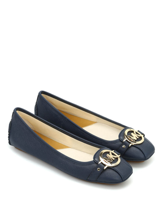 Michael Kors Fulton Navy Leather Ballet Flat, Women