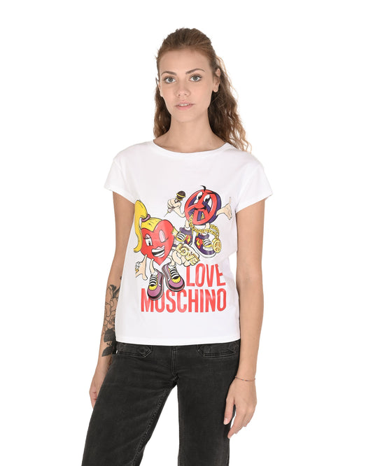 Love Moschino White T-Shirt (101691) Women