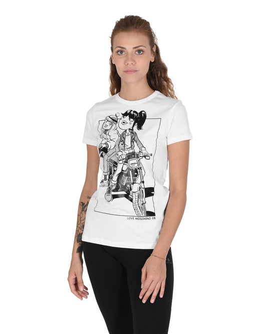 Love Moschino White T-Shirt (101698) Women