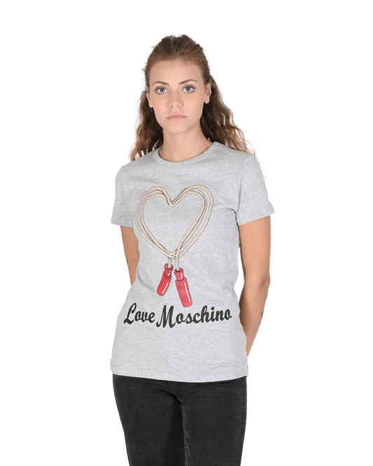 Love Moschino Light grey T-Shirt (101701) Women
