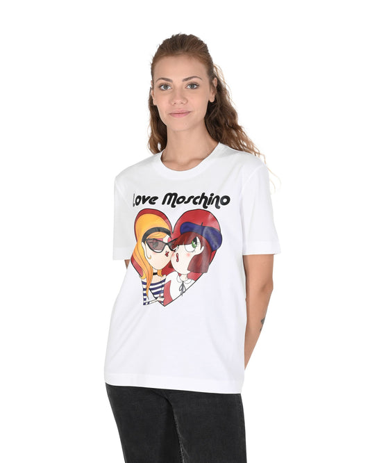 Love Moschino White T-Shirt (101703) Women