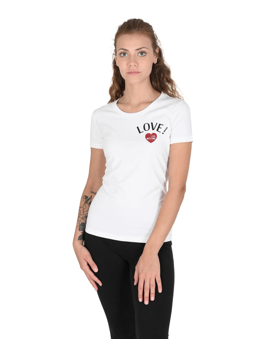Love Moschino White T-Shirt (101718) Women