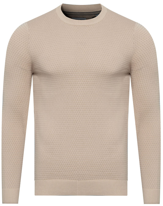 JACK&JONES Sweater Men's JJEATLAS KNIT CREW NECK NOOS Beige (8169) Men