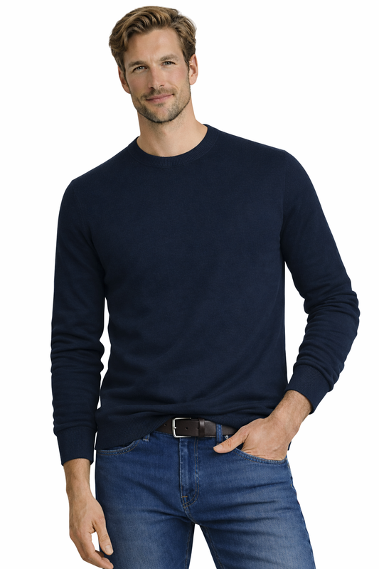 JACK&JONES Sweater Men's JJEPERFECT WO KNIT CREW NECK SN MARMITE BLUE (9200) Men