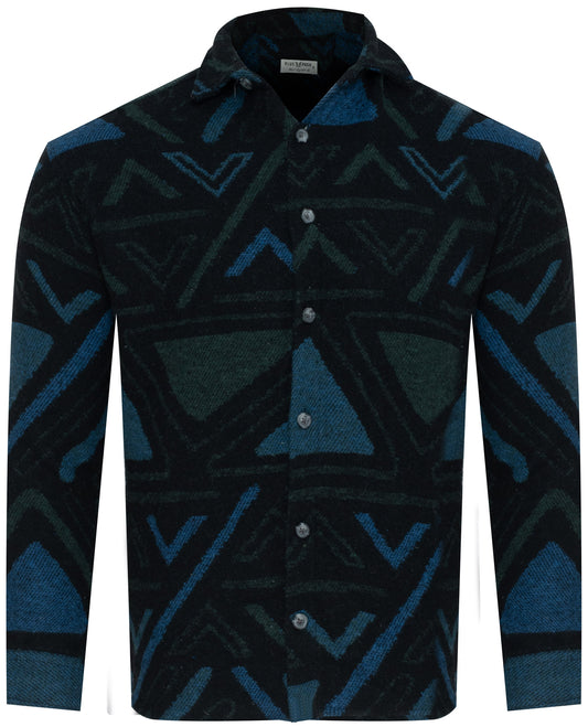 PLUS POSH Shirt Men's Black Triangles (8478) Men
