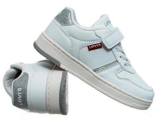 LEVI'S Shoes Kids' KICK SE WHITE SILVER GLITTER (9483) Kids