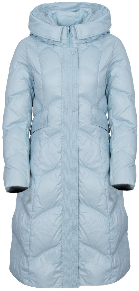 ROMEO GIGLI - DOWN COAT WITH HOOD - 01W24 G301 / CELESTE Women