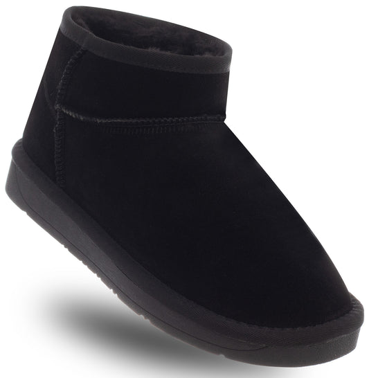 WOMEN'S LEATHER ANKLE BOOTS - SOLO SOPRANI COUTURE - SCW421P04/01 HUGH LOW BLACK Women