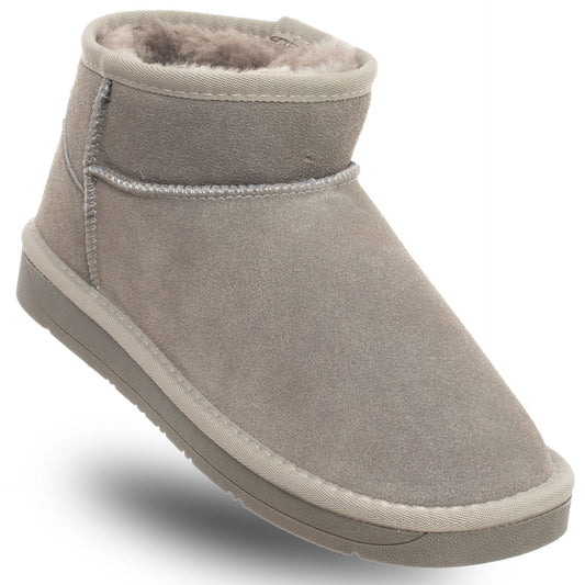 WOMEN'S LEATHER ANKLE BOOTS - SOLO SOPRANI COUTURE - SCW421P04/53 HUGH LOW TAUPE Women