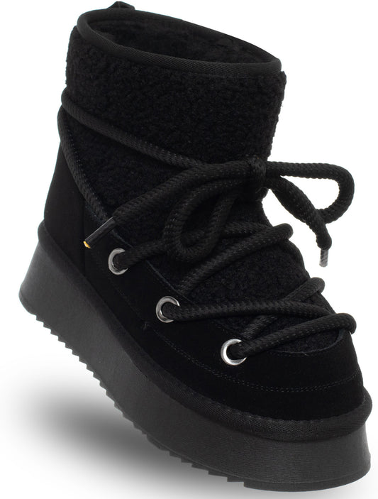 WOMEN'S LEATHER ANKLE BOOTS - SOLO SOPRANI COUTURE - SCW421P17/01 LUNAR BLACK Women