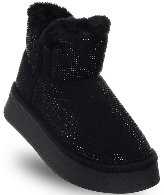 WOMEN'S LEATHER ANKLE BOOTS - SOLO SOPRANI COUTURE - SSW521P28/04 STRASS FUR Women