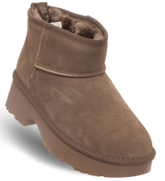 WOMEN'S LEATHER ANKLE BOOTS - SOLO SOPRANI COUTURE - SSW521P30/02 LEA SUEDE Women