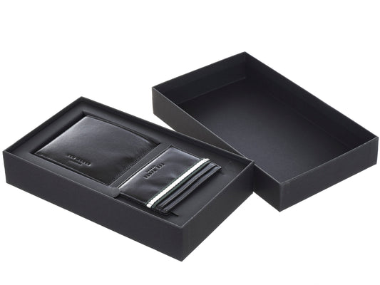 TED BAKER LONDON - SET - WALLET AND CARD HOLDER 273210 BLACK GRANONY Men