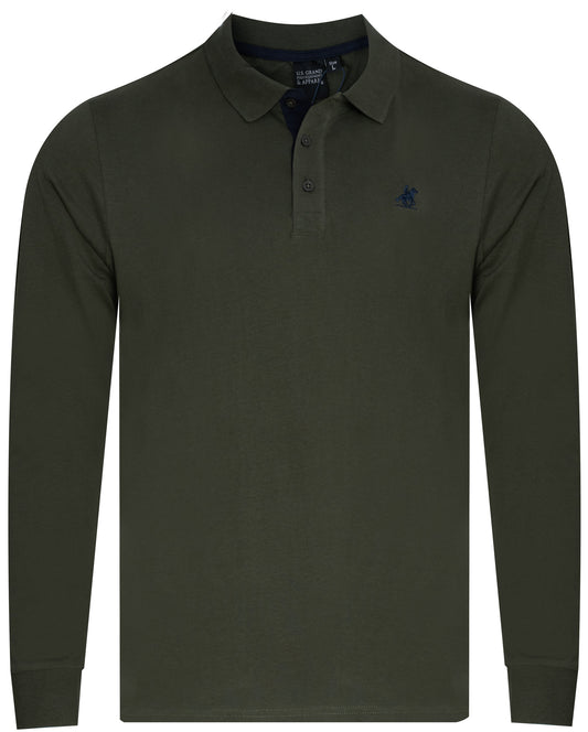 U.S. GRAND POLO EQUIPMENT & APPAREL LONG-SLEEVE POLO SHIRT - US52501M/0414 Men