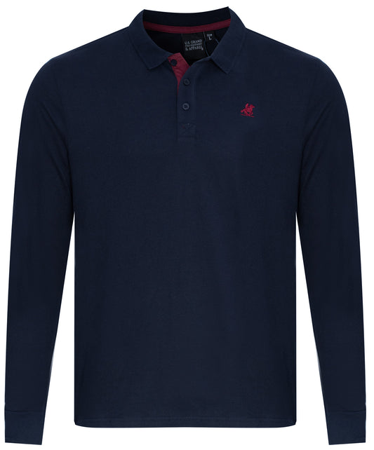 U.S. GRAND POLO EQUIPMENT & APPAREL LONG-SLEEVE POLO SHIRT - US52501M/3922 Men