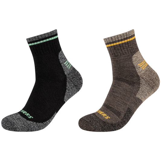 Skechers 2PPK Men Trail Wool Quarter Socks SK42052-8997 Men