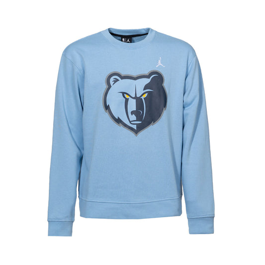 Jordan Sweatshirt Memphis Grizzlies Jumpman Crew Courtside Statement Light Blue (JR-EY2B7NBG3-GRI) Kids