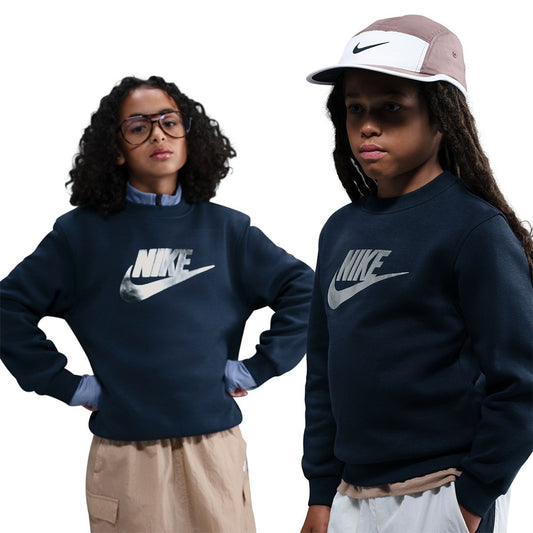 Nike Club Fleece Crew Gold Midnight Navy (HQ0975-410) Kids