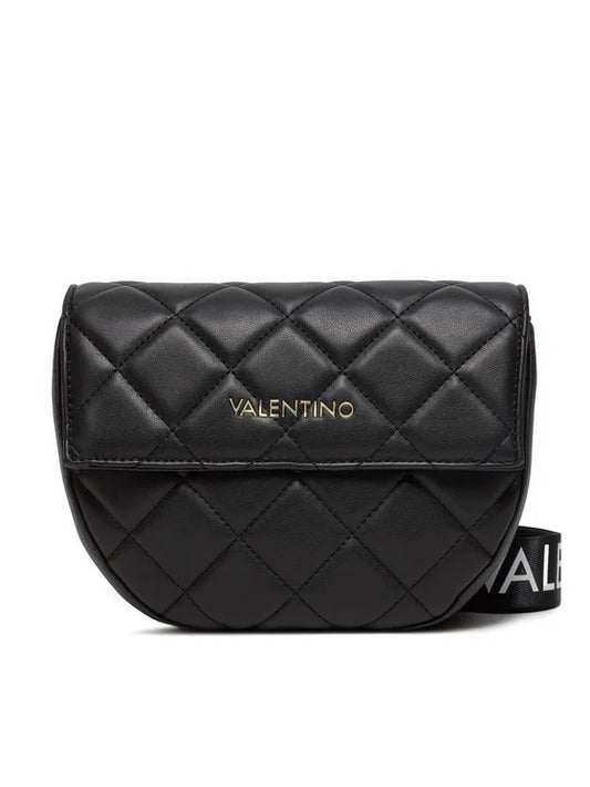 Mario Valentino Black Embossed Logo Crossbody Bag (VBS3XJ02-001) Women